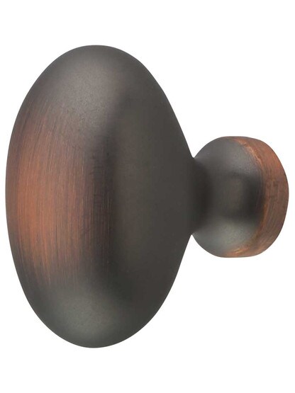 Primrose Smooth Oval Cabinet Knob - 1 3/8 inch x 7/8 inch in Aurora Bronze.